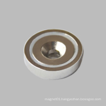 Countersunk Hole Neodymium Round Base Magnet N35